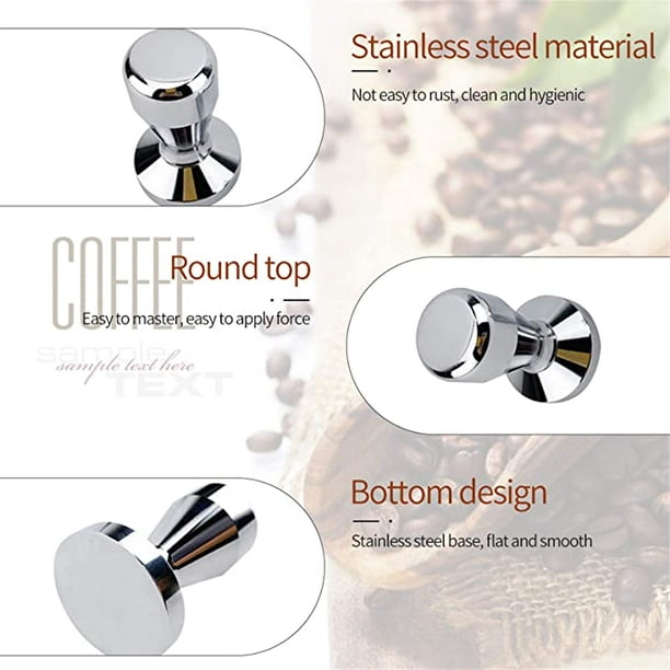 Prensador de café de acero inoxidable de 51 mm para portafiltro, prensador  de espresso, accesorios de barista, 1 unidad TUNC Sencillez