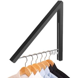 Perchero plegable retráctil para ropa, colgador de ropa montado en la pared,  estante de secado para lavandería Adepaton QH-1350-4