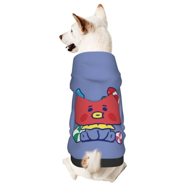 Nuevo Llegado BTS BT21 TATA Impreso Moda Perro Peque o Sudadera