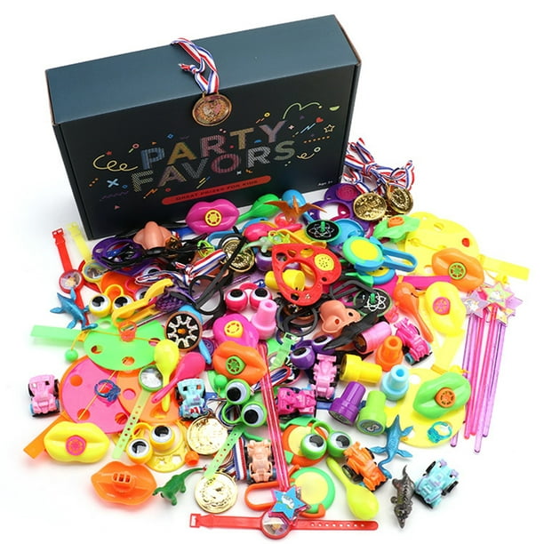 100 piezas de recuerdos de fiesta para niños de 4 a 8 años, regalos de  fiesta de cumpleaños, bolsa de regalo, rellenos de piñata, caja del tesoro