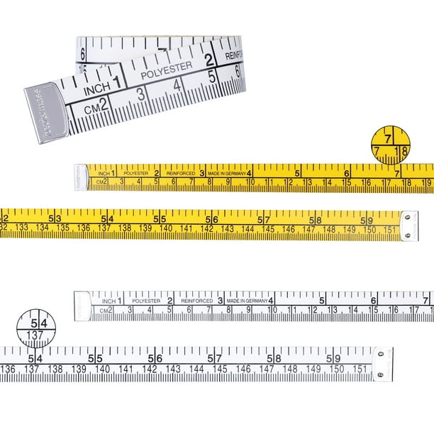 Kearding Cinta métrica de 150cm, medidor de cuerpo en pulgadas/centímetro,  Mini regla de PU de costura plana, suministros de medición precisos a Tela  de costura y artesanía Kearding JJ18058-00