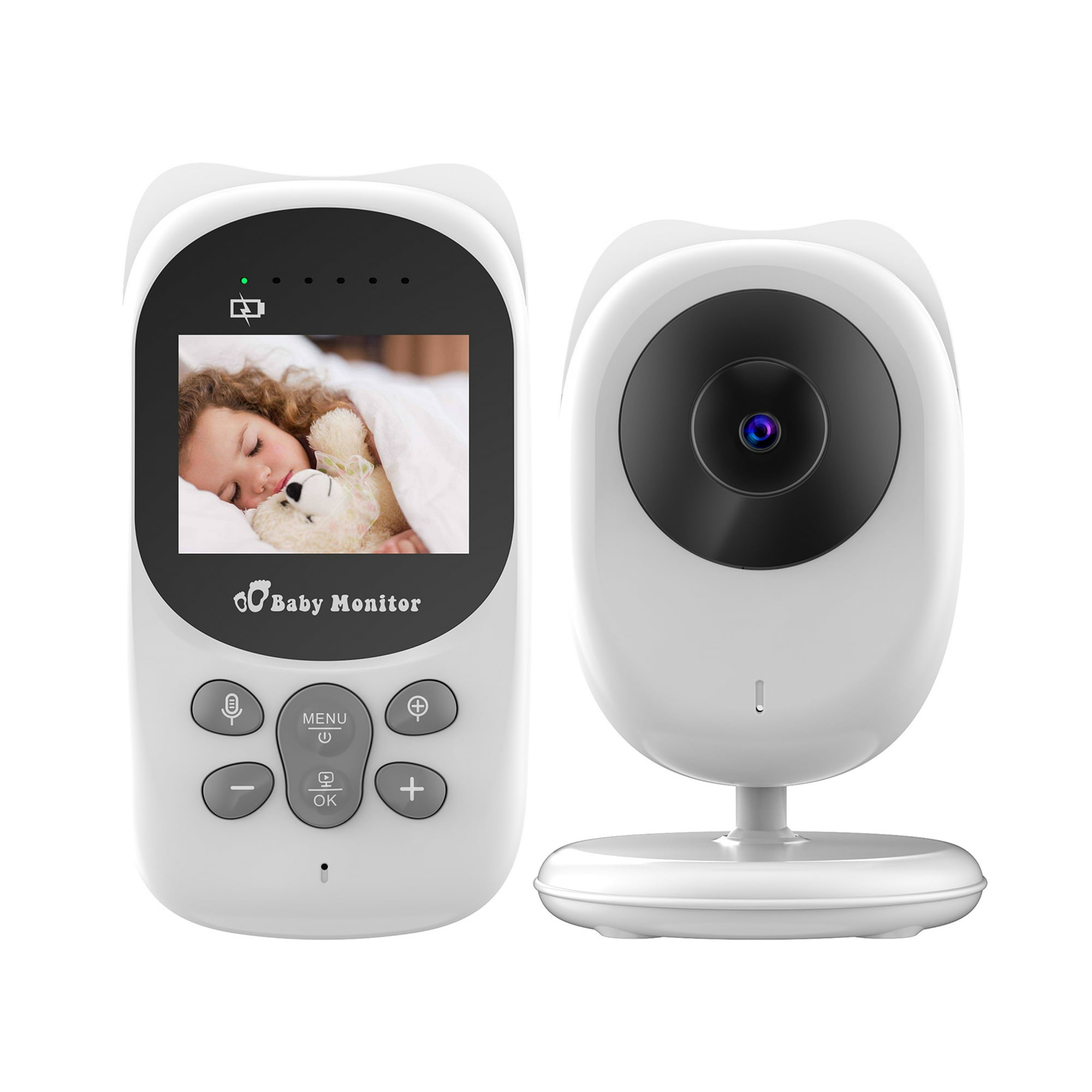 Vigilabebés con cámara y audio, vídeo HD Vigilabebés sin WiFi, monitor de  cámara para bebés, a prueba de piratería, zoom  remoto/panorámica/inclinación