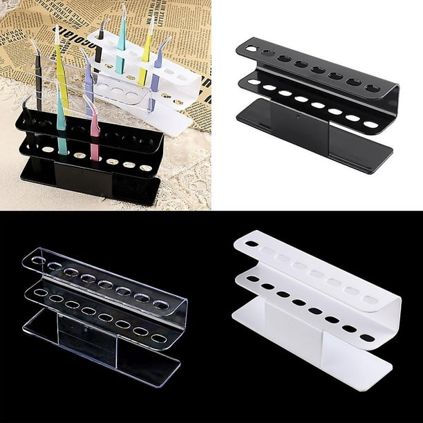 Pinzas de 8 agujeros, pinzas para soporte, pinzas de almacenamiento para  exhibición, soporte para estante-negro- Bolígrafo Bolígrafo Bolígrafo de  papelería