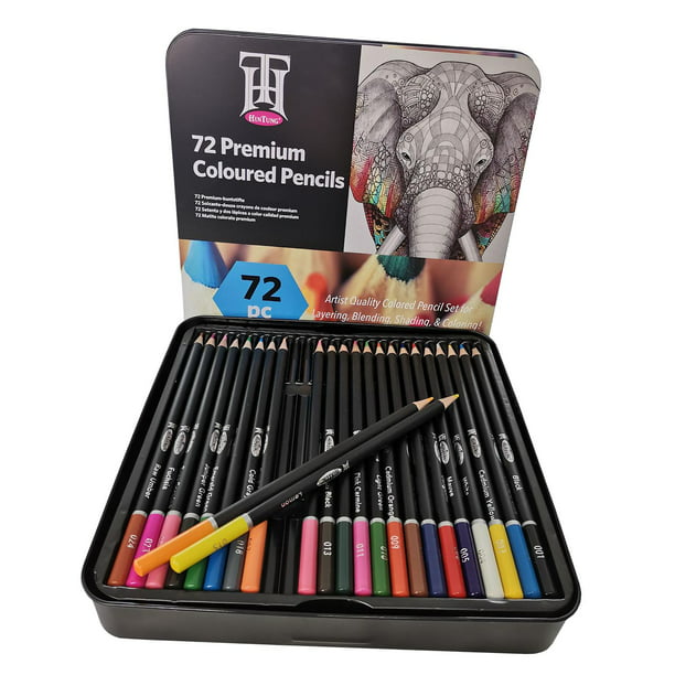 Lápices , colores profesionales en caja, núcleos suaves, para dibujar,  dibujar, sombrear y colorear, lápices vibrantes para - 72 de color 72  Coloreado Sunnimix Dibujar lápices de dibujo