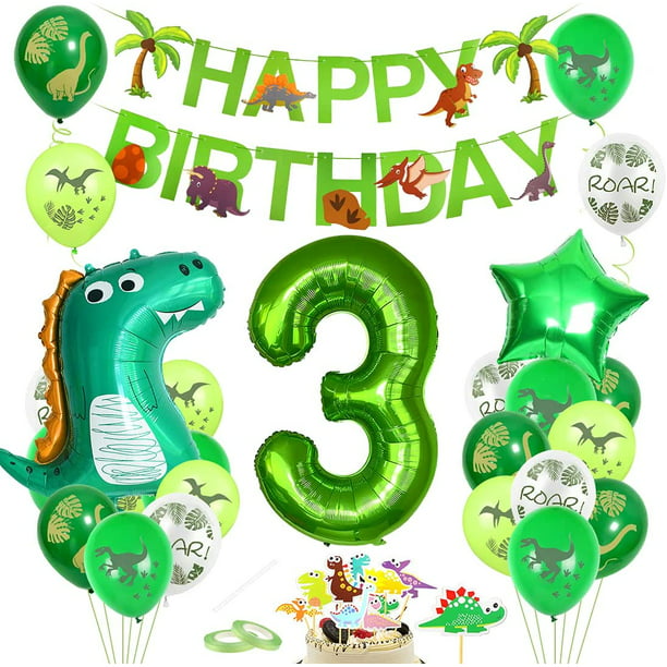 Globo cumpleaños, decoracion cumpleaños 3 años, globo 3 cumpleaños,  decoracion cumpleaños niño 3 dinosaurio, dino globo 3 cumpleaños,  decoracion 3 cumpleaños, decoracion dinosaurio niño JFHHH pequeña