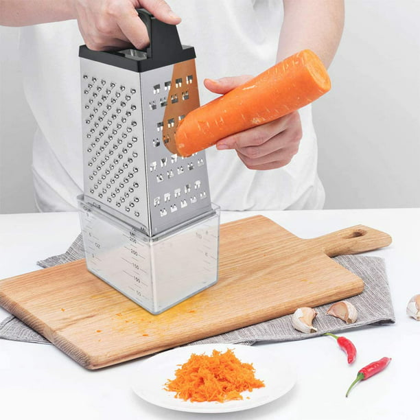 Ralladores de cocina - Rallador cuadrado de acero inoxidable para verduras,  zanahorias, queso, frutas Xemadio YQ-1315
