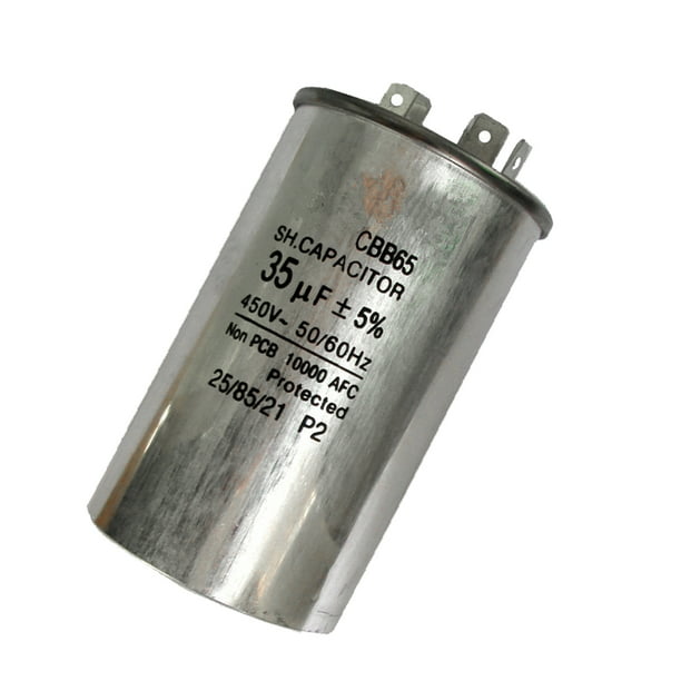 Condensador de arranque para motor electrico 450 VAC 8.0 uF Blanco