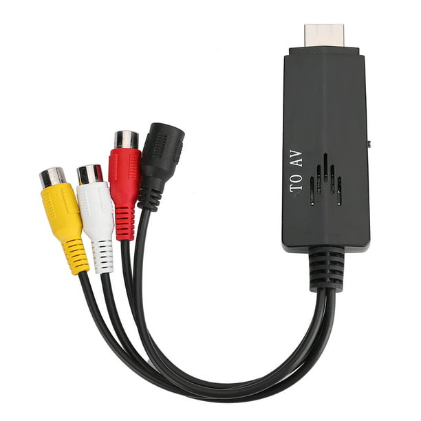 Comprar Adaptador negro plano de salida múltiple de 1m, Cable AV de audio y  vídeo, HDMI macho a 3 RCA VGA
