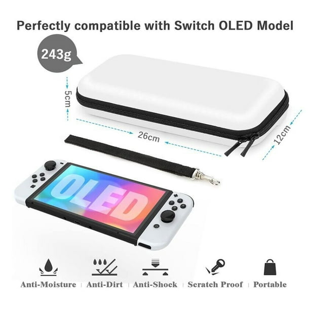 Estuche para Nintendo Switch OLED, Protección para Switch OLED Kit de  accesorios Cubierta para Switch OLED con pantalla de vidrio templado,  soporte ajustable ER