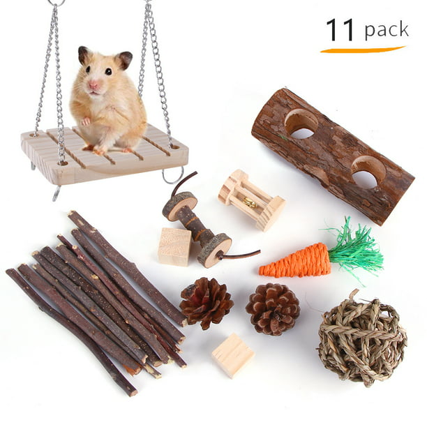 Juguete madera para conejo hamster roedores conejito - Rueda GENERICO