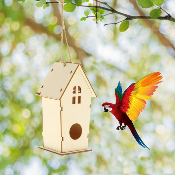 Colgante madera Comedero de pájaros Casa de pájaros Hecho a mano Patio  hecho a mano Patio al aire libre Jardín al aire libre -  México