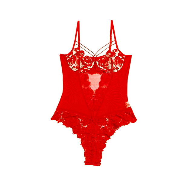 Ichuanyi Women Fashion Red Lace Sexy Lingerie Hollow Out Underwear
