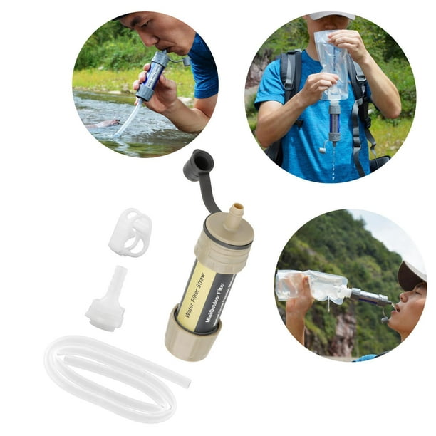 filtro de agua, agua filtrada de 4 , equipo de supervivencia portátil  purificador de agua para senderismo viaje de Soledad Botella de beber  senderismo