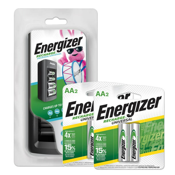 Cargador Universal Pilas Energizer + 4 Pilas Recargables Aa Energizer ECOM5