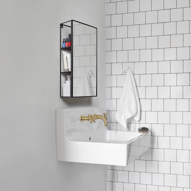 Esatto® Mueble Para Baño Negro Con Lavabo, Llave Y Desagües Tec Fazzo N  ESATTO MUEBLE PARA BAÑO