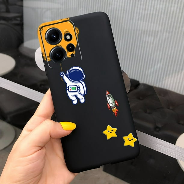 Xiaomi Redmi Note 12 4G Global Phone Casing Cute Astronaut Cactus Color  Caramelo Silicona Suave TPU Funda Pang Jing