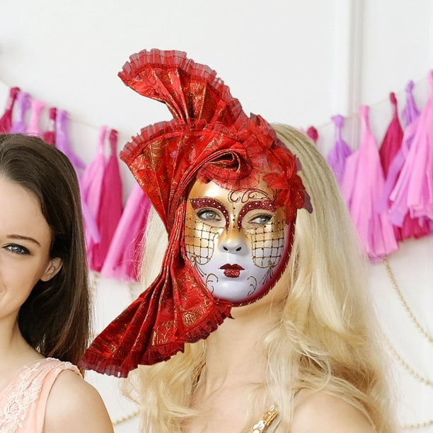 Máscara Veneciana Colección Mujer Disfraz De Cara Completa Para