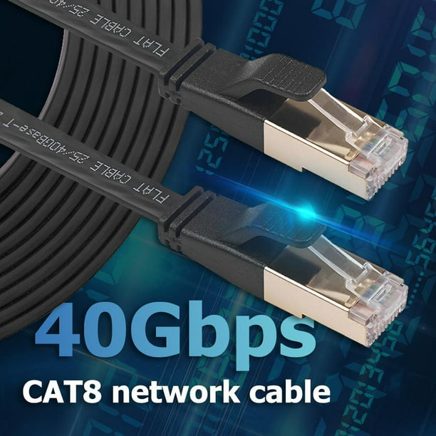 Cable Ethernet Cat8 40Gbps Mini Slim RJ 45 Cable de red para portátile