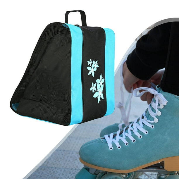 Bolsa para patines de ruedas de 2 piezas, bolsas para patines en línea para  , transpirable, correa de hombro ajustable, bolsa para zapatos de patinaje  para patines de Rosa Color Negro Soledad