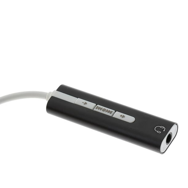 Adaptador de sonido de Tarjeta de Sonido Envolvente de 7.1 Canales /  Canales Virtuales Externos USB 2.0 Negro CUTICAT Tarjeta de sonido USB