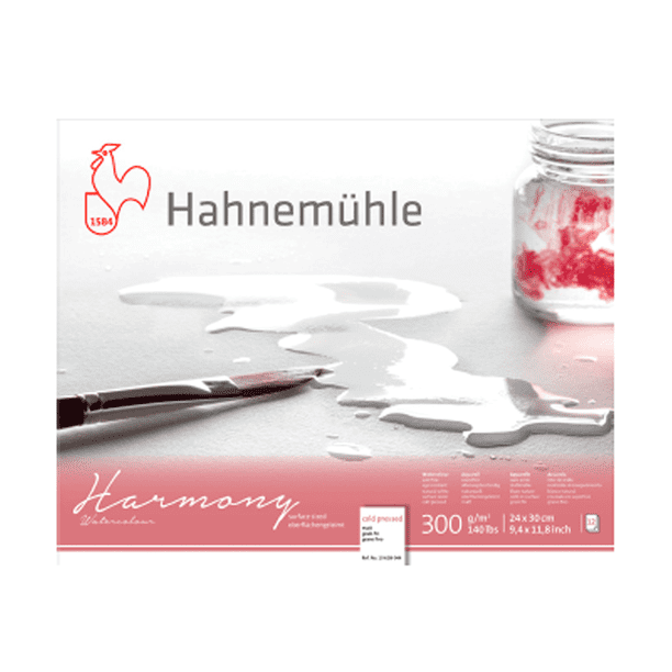 A4, Hahnemühle Harmony Watercolour 4-side Glued Pad 300gsm – 12 Sheets A4, Hahnemühle Harmony Watercolour 4-side Glued Pad 300gsm – 12 Sheets