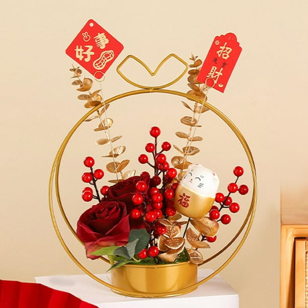 Adorno de de estilo chino, centro de mesa decorativo de otoño