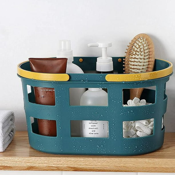 Cesta de baño, organizador de ducha, cesta de diseño hueco, estante de  almacenamiento de drenaje pequeño para despensa, armarios, ducha de  dormitorio Gris mayimx cesta para colgar en la pared