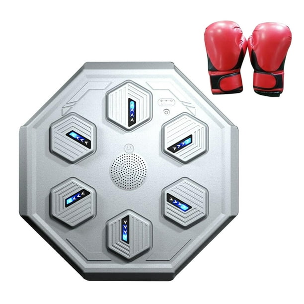 Máquina de boxeo musical montada en la pared con guantes, equipo de boxeo  inteligente para entrenamiento de boxeo, almohadilla de boxeo electrónica