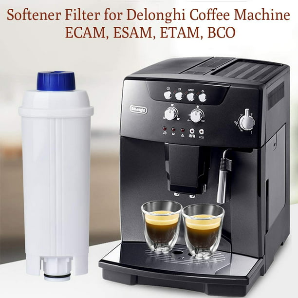 2 cartuchos de carbón activado para filtro de agua compatibles con máquinas  de café filtro suavizante para cafetera Delonghi ECAM, ESAM, ETAM, BCO  Series TUNC Sencillez