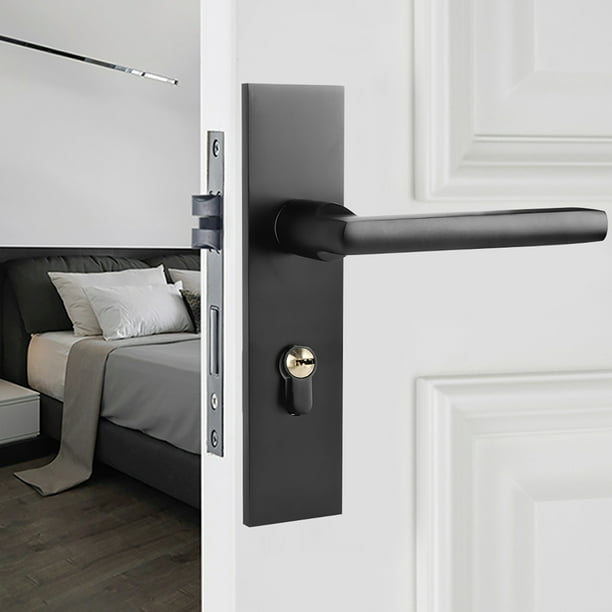 Cerradura silenciosa para habitación, aleación de aluminio resistente a los  impactos, juego de cerraduras gruesas para dormitorio, evita el robo y no