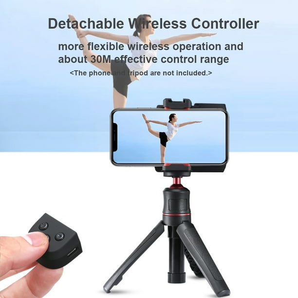 Agarre para cámara de teléfono con control remoto Bluetooth y zapata fría,  mango de agarre para cámara de teléfono inteligente, soporte de trípode