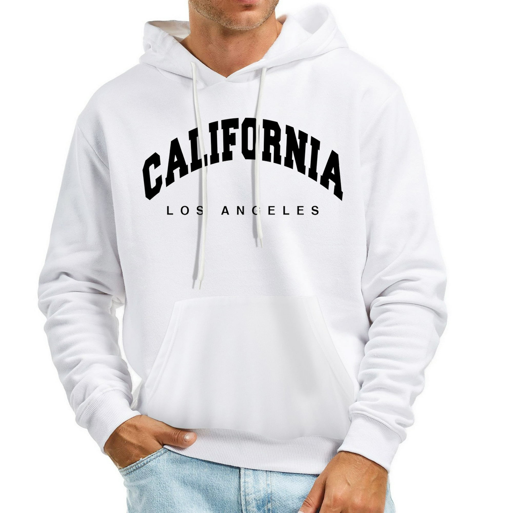 Los Angeles - Sudaderas con capucha para hombre, para invierno, con  bolsillos, manga larga, ajuste holgado, peso medio
