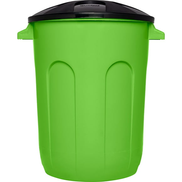 bote de basura con tapa chico polipropileno de alta resistencia de 10 litros color verde jaguar plasticos articulo de organización