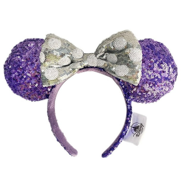 Diadema con orejas de Minnie de Disney, velo de princesa de nieve azul, aro  para el pelo, tocado de estilo de boda, tocado de fiesta, juguetes para niña,  regalo de cumpleaños Gao