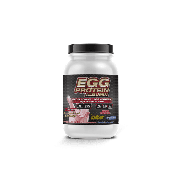 Egg Protein 1,750 Gr Ovoalbúmina Clara De Huevo Sabor Fresas con