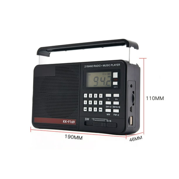 Reproductor MP3 HiFi Radio FM compatible con Bluetooth 50 reproductor de  Likrtyny música con Ebookgrabadora reproductor de vídeo Mp4 multifuncional