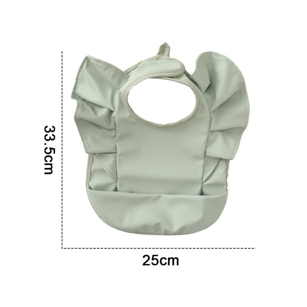 Babero impermeable para bebé para niña, mejor que la silicona, se limpia y  se puede lavar con un paño, baberos para niños pequeños con recogedor de  alimentos Zhivalor CPB-DE-LYY2291-2