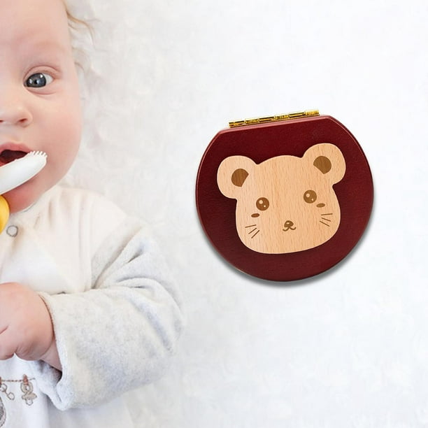 danés Golpeteo Pelmel Caja de dientes de bebé Caja de colección de dientes de madera Estuche  protector para recién nacidos Sunnimix Organizador de almacenamiento de  dientes | Walmart en línea
