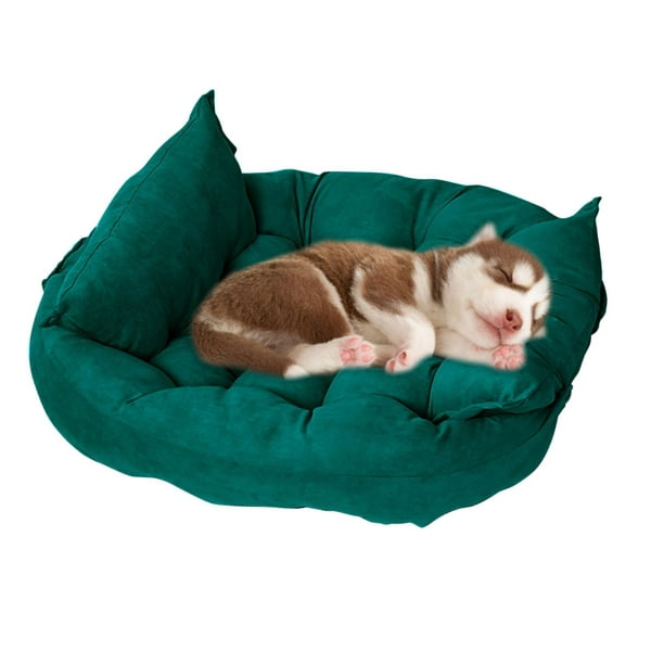 Colchoneta para dormir para mascotas, cama plegable para perros y gatos,  desmontable, gruesa, suave (verde aguacate), Colchonetas Para Dormir