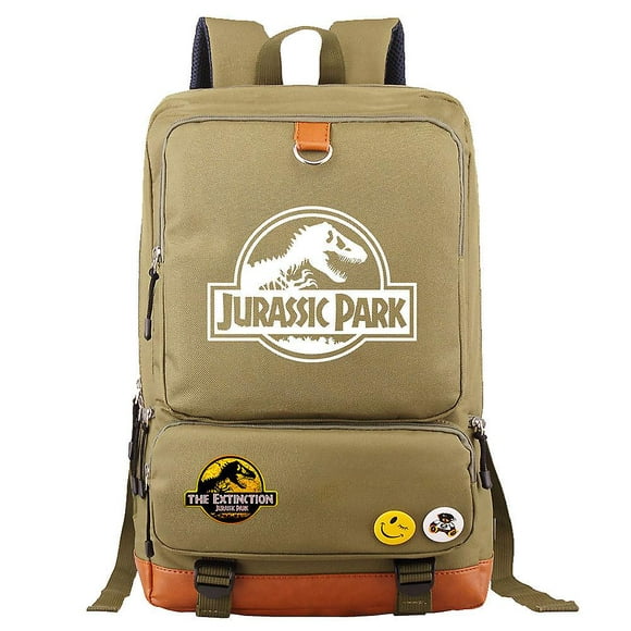 jurassic world jurassic park backpack  spacious shoulder laptop travel bag rucksack and messenger estilo azteca