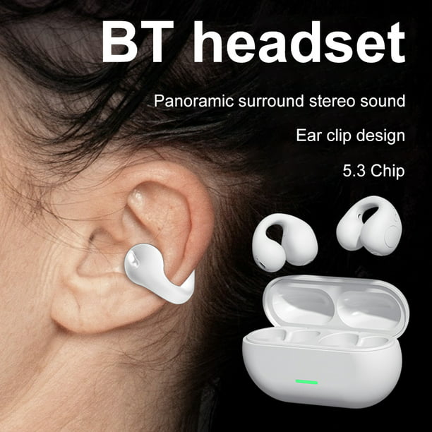 Auriculares inalámbricos con clip para el oído Bluetooth, 2023 nuevos mini  auriculares abiertos Bluetooth inalámbricos, auriculares inalámbricos