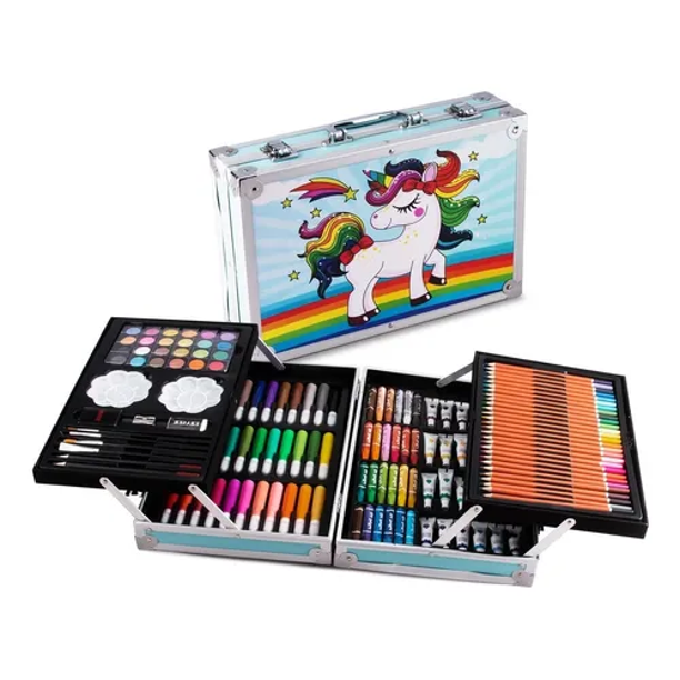 Set De Arte Profesional 145 Lápices Colores Dibujo Kit Malubero Set de  Lapices de colores