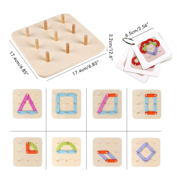 Juego de cubos de madera con letras y números apilable