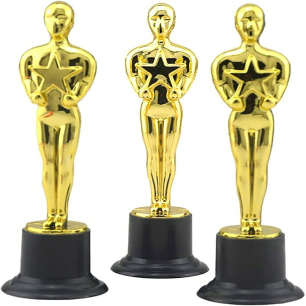 Trofeos dorados de 8 piezas, molde de figura de Oscar, trofeo de plástico,  para ceremonia de entrega de premios, premios de fiesta, celebración  deportiva TUNC Sencillez