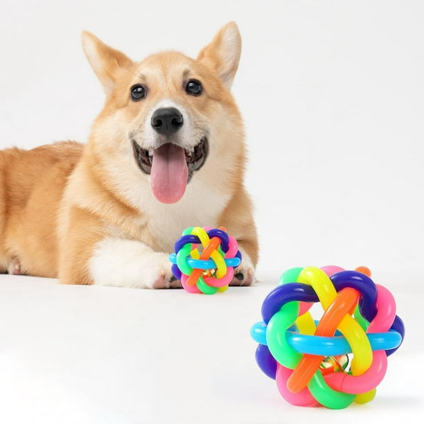2x Juguete interactivo para perros Cachorro de juguete con chirrido con  juego de recuperación de cam Yuyangstore Pelotas de goma