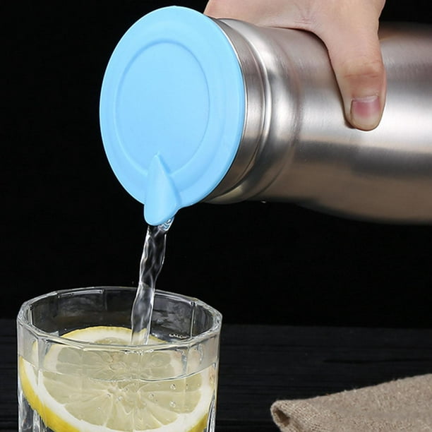 Botella de acero inoxidable de 1,5 litros con tapa de jarra para agua o  zumo