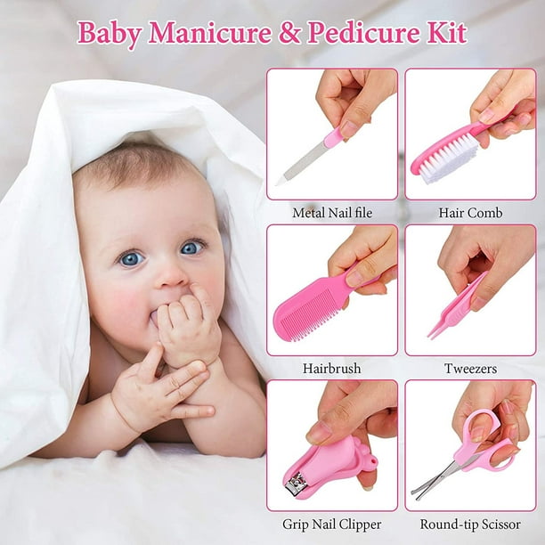  Kit de cuidado de la salud y aseo del bebé, 13 en 1 productos  para el cuidado del bebé, juego de cortaúñas, regalo de baby shower,  artículos esenciales para recién nacidos
