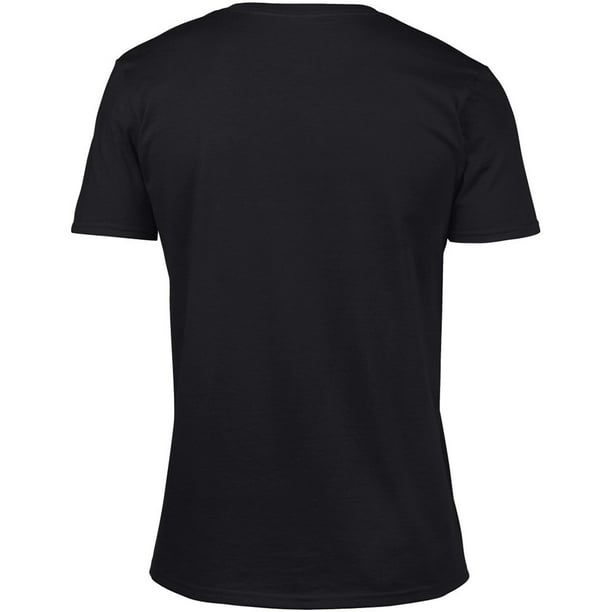 camiseta manga corta hombre cuello pico/ soft style de gildan / C&M