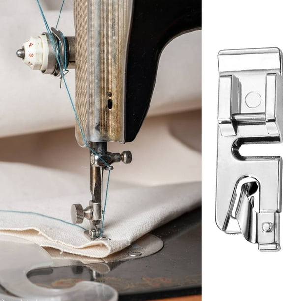 Colocar los accesorios de costura de la máquina de coser. Dibujo a
