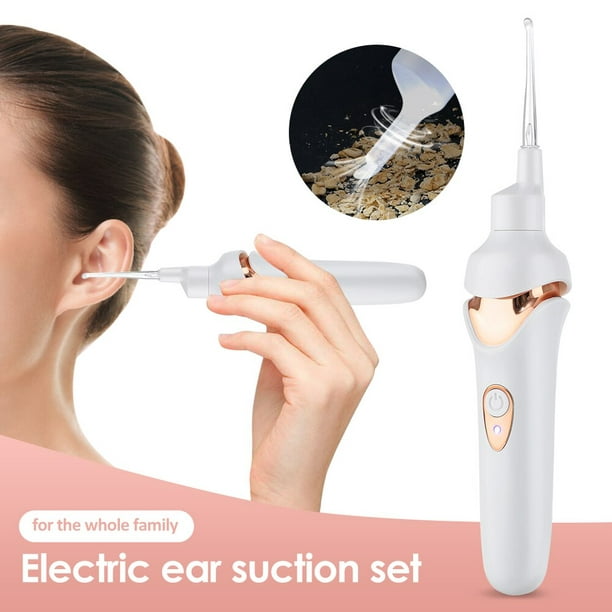 Limpiador de oídos eléctrico luminoso para niños y adultos, removedor de  cera de oído, juego de sele BANYUO